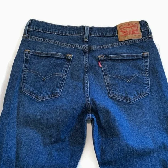 Levi’s 514 Men’s 34x34 Medium Wash Classic Straight Fit Distressed Stretch B - Picture 6 of 8